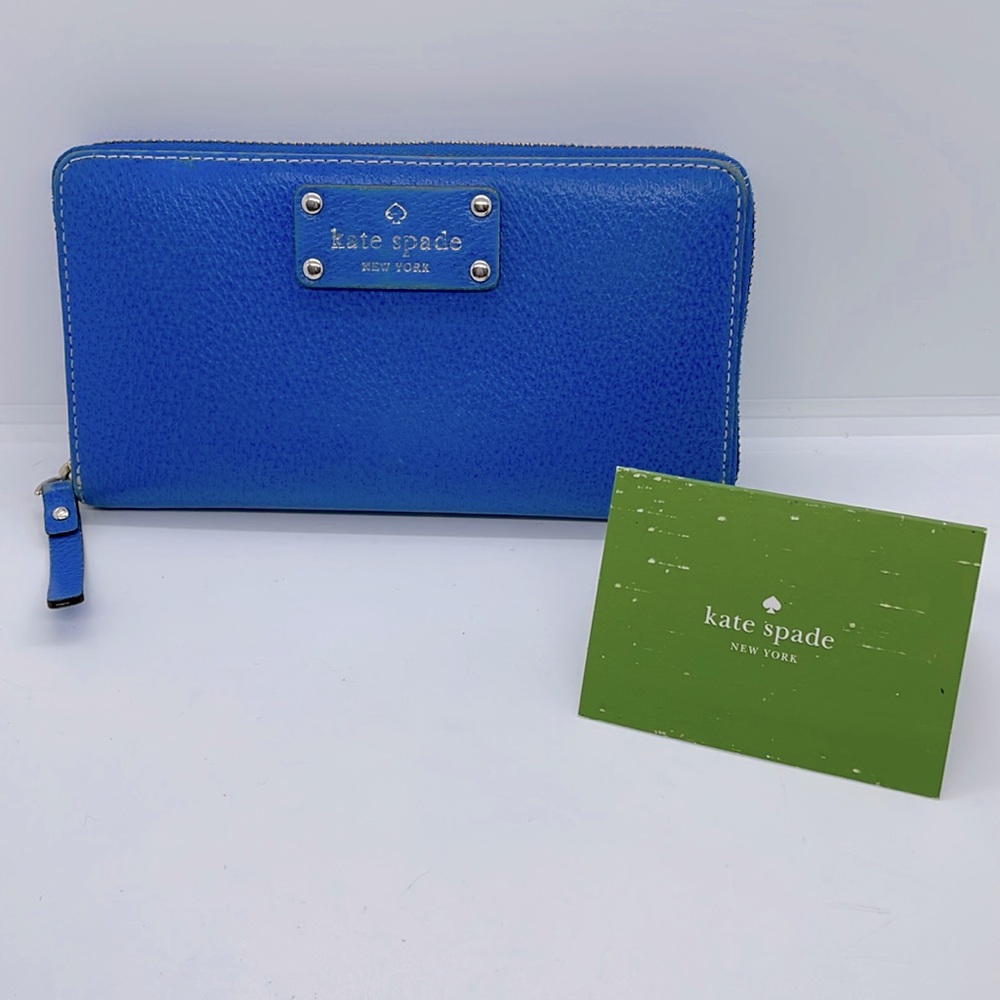 Kate Spade Blue Zip Around Wallet